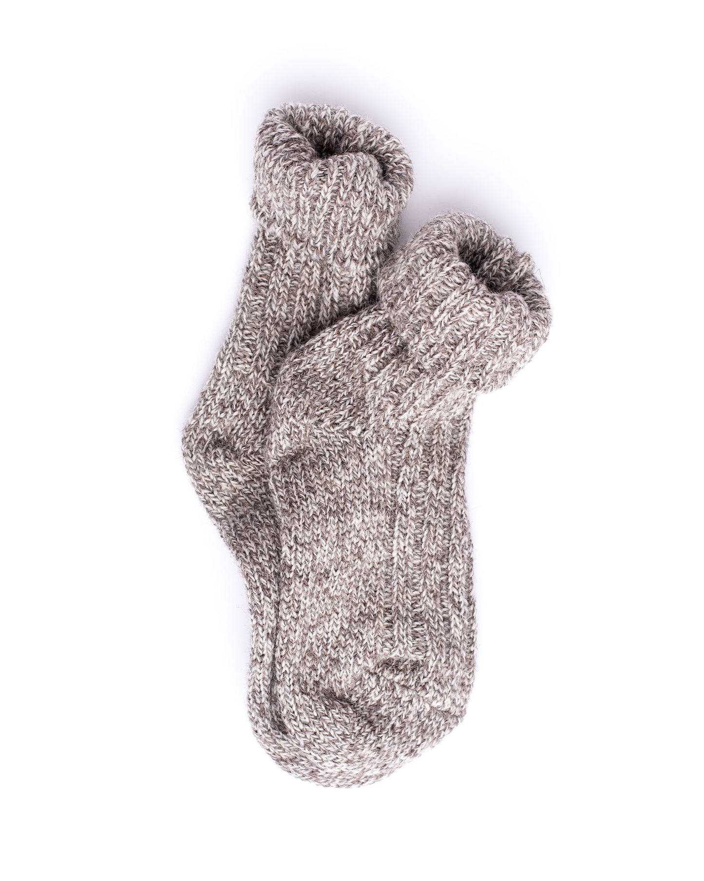 100% Wool Irish Aran Socks | Natural Mix