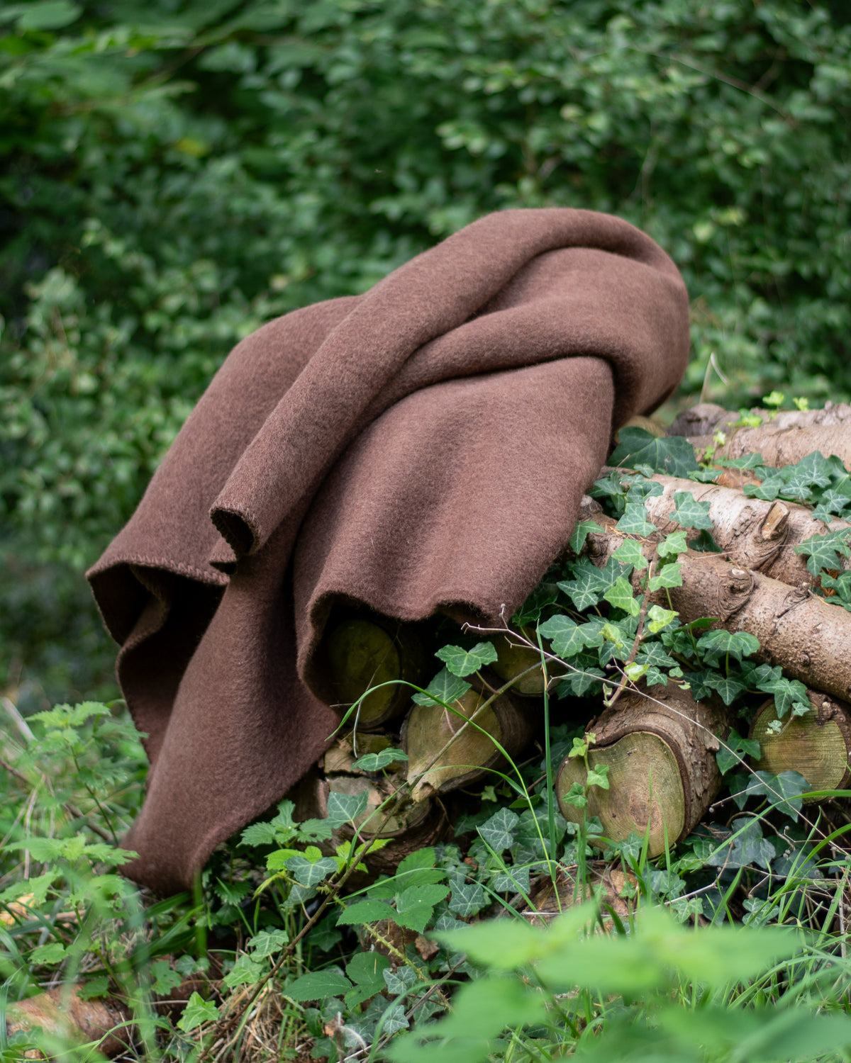 100% Wool Heavyweight Blanket - Natural Brown