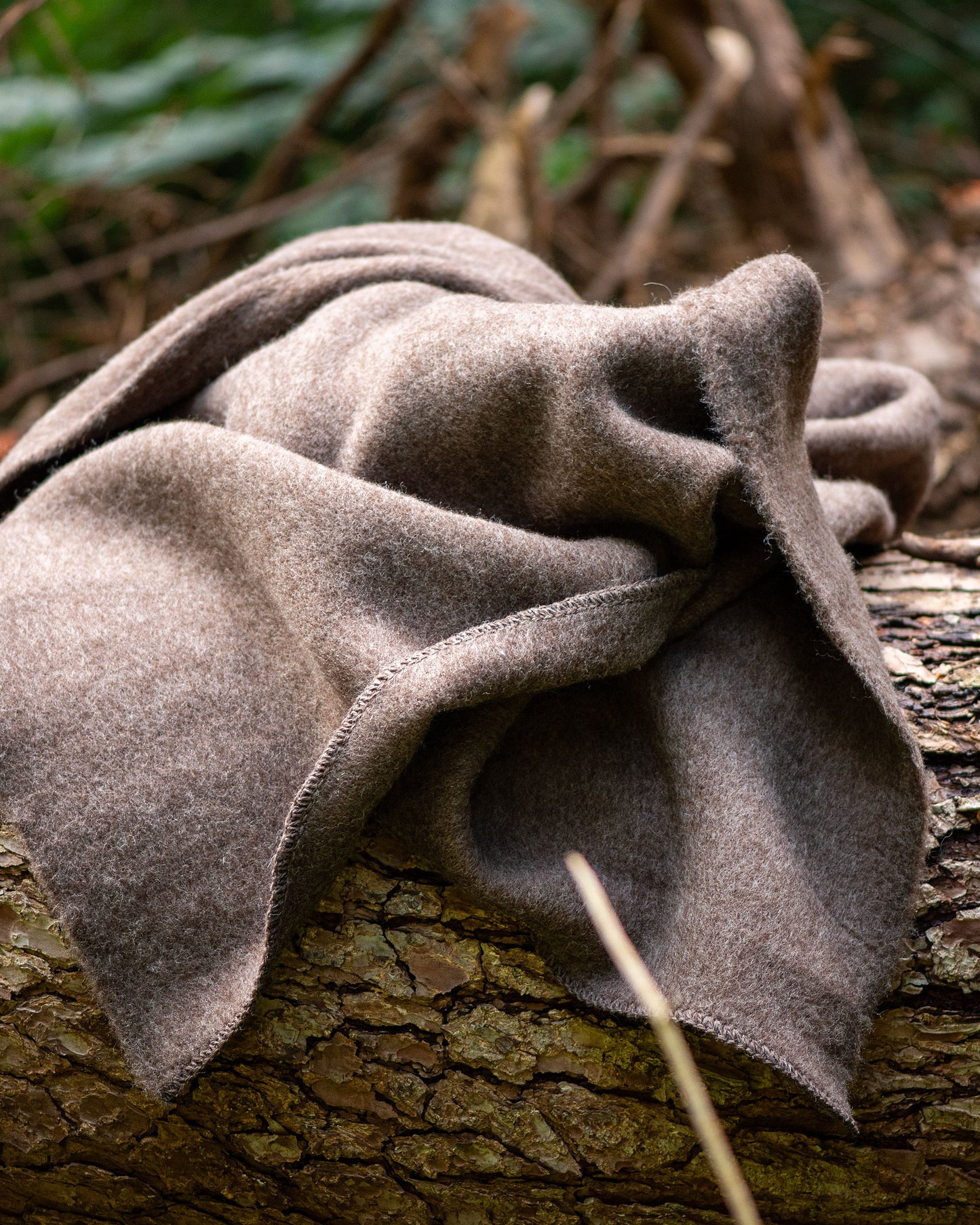 100% Wool Heavyweight Blanket - Natural Brown
