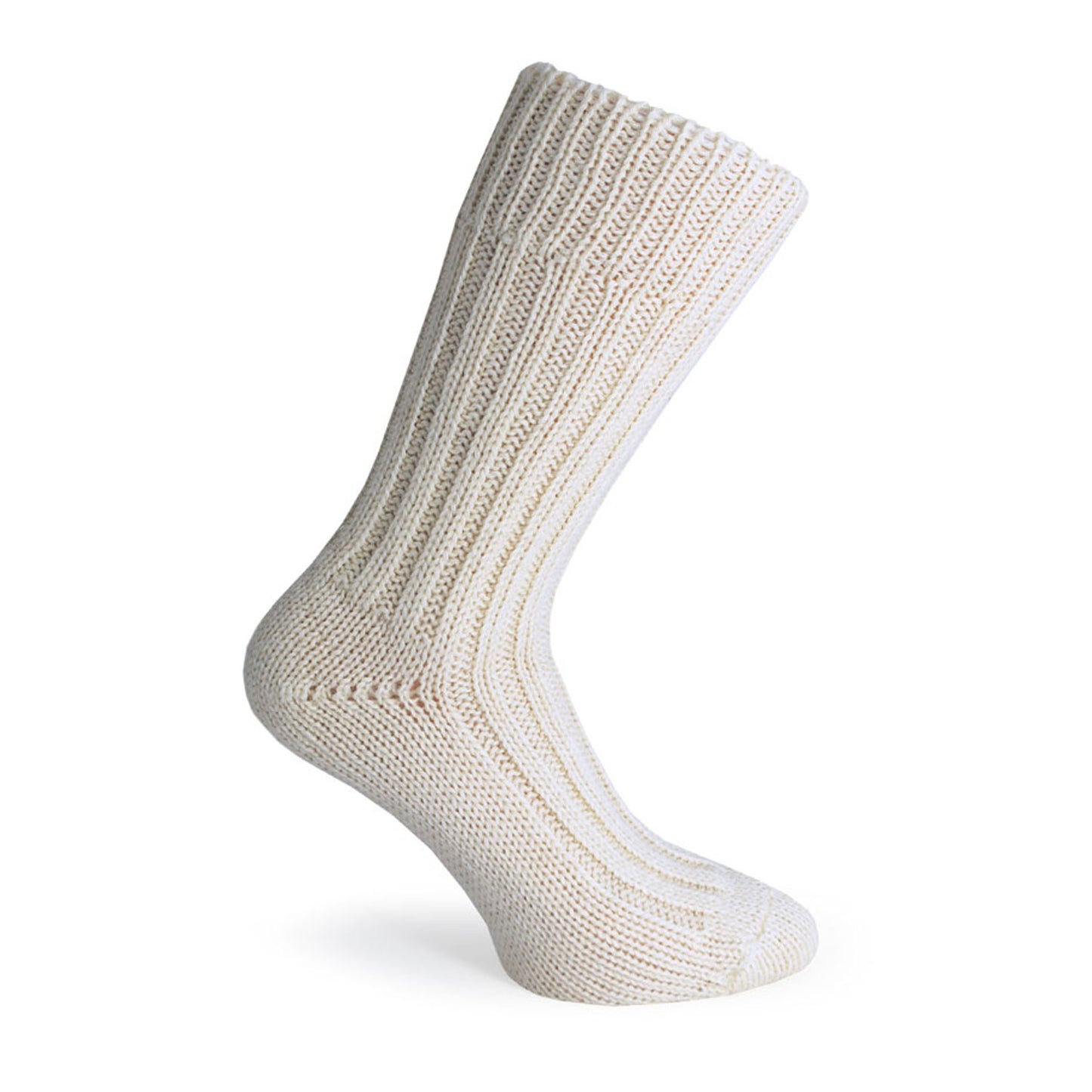 100% Wool Irish Aran Socks | Milk