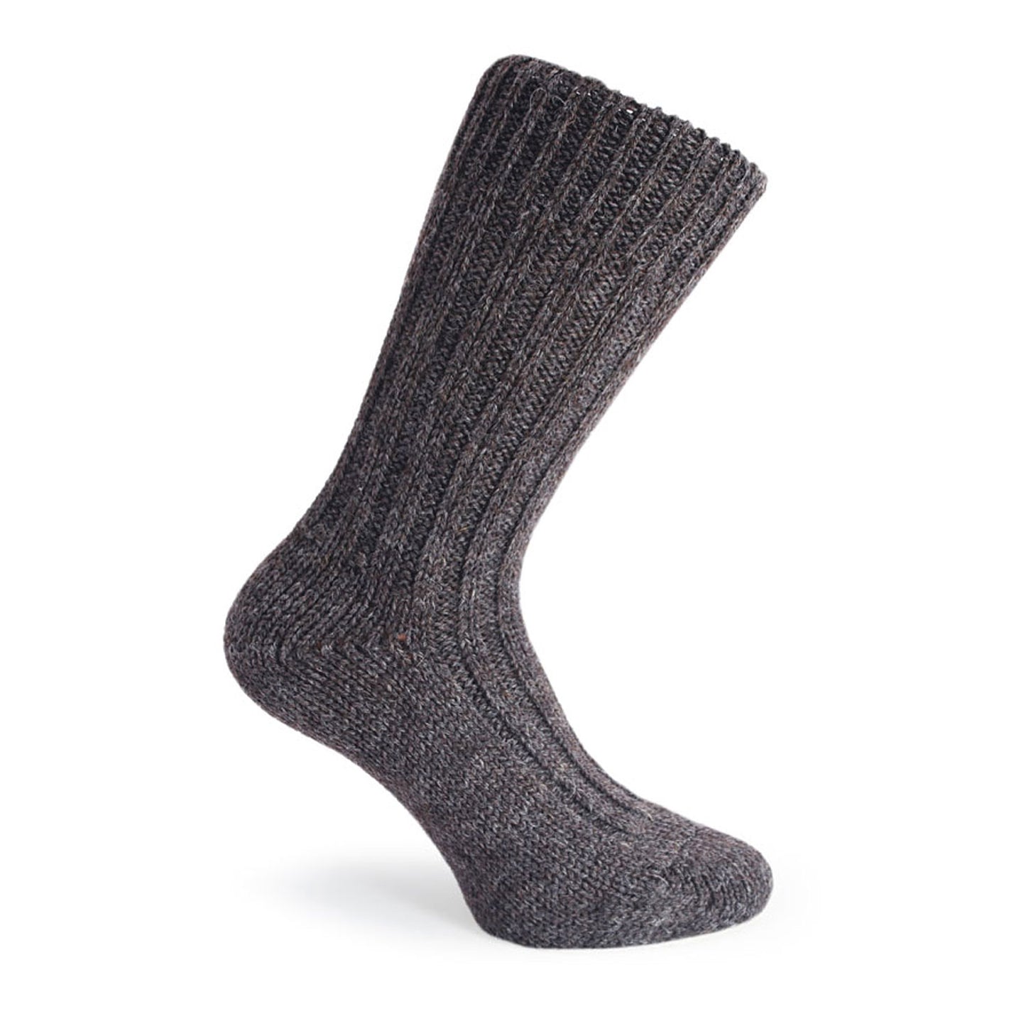 100% Wool Irish Aran Socks | Peat