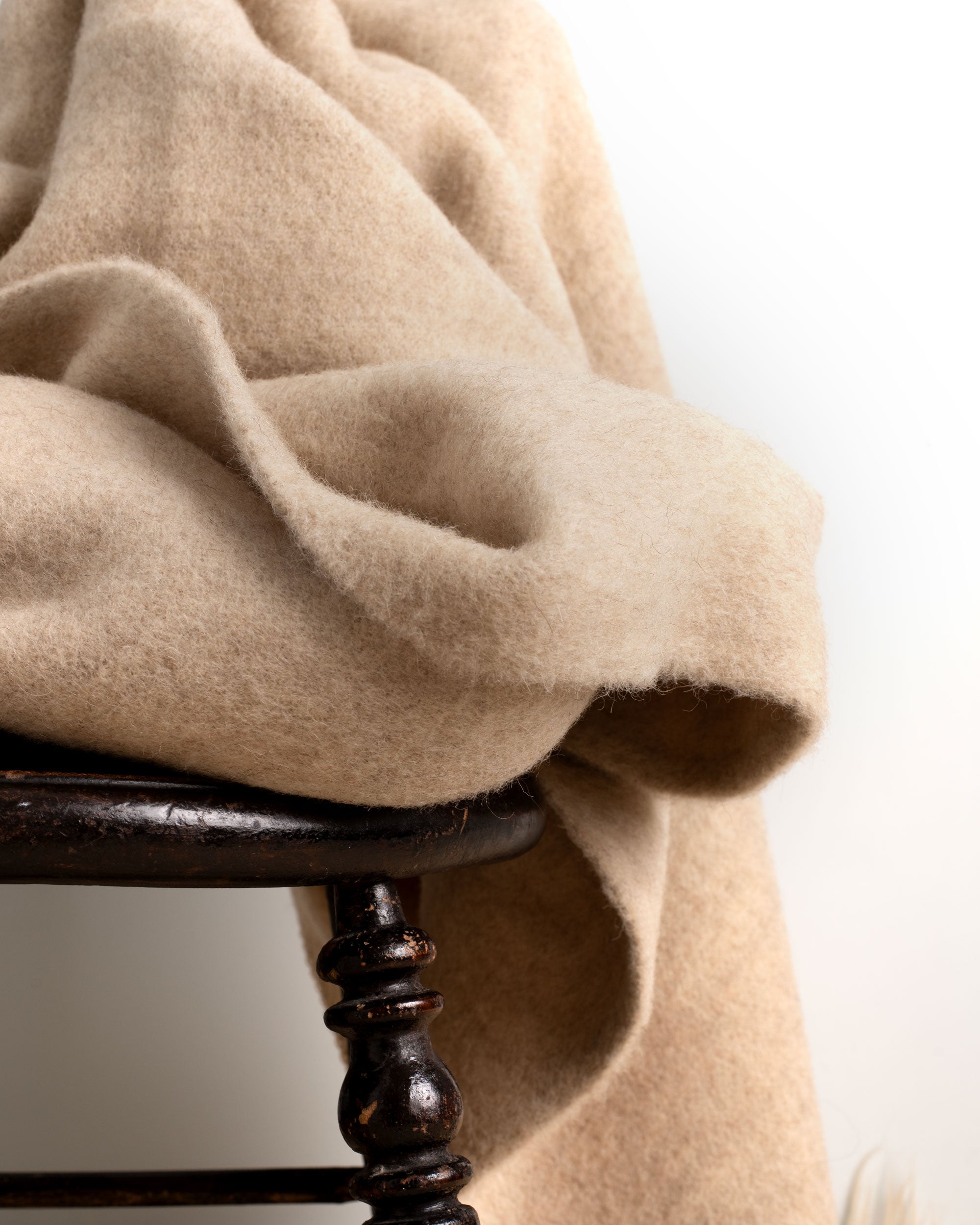 Pure Sheep s Wool Blanket Natural Beige