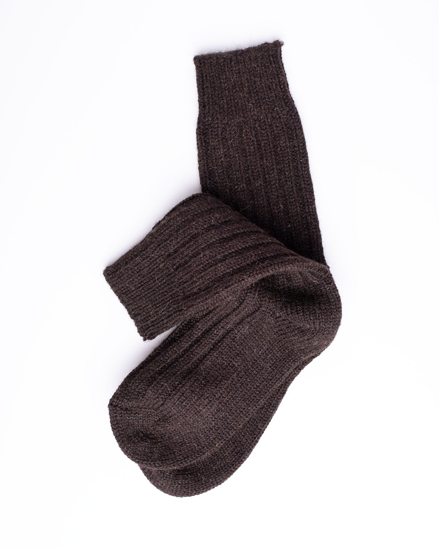 100% Wool Irish Aran Socks | Natural Brown