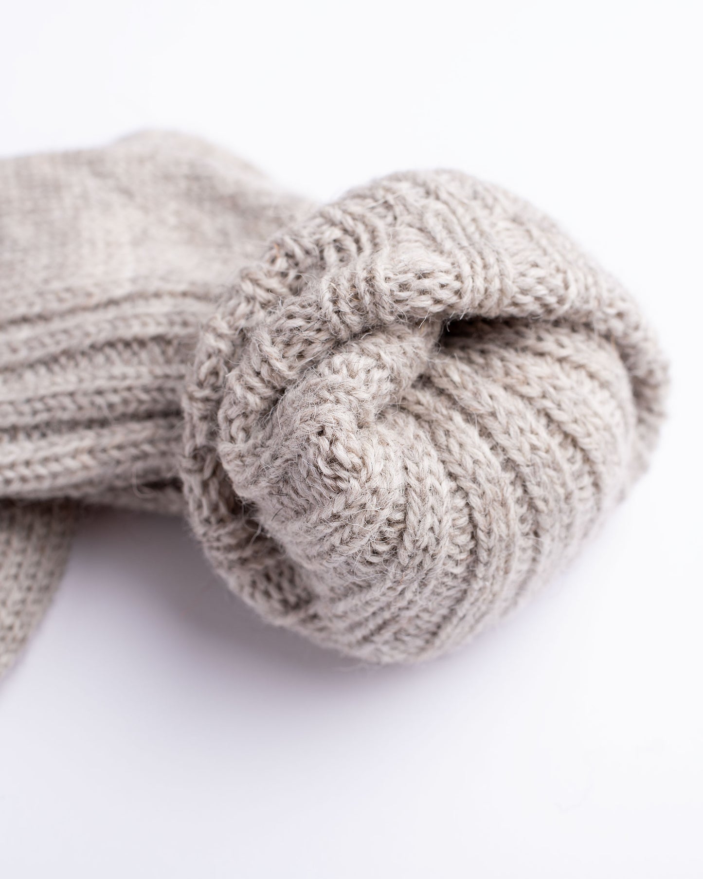 100% Wool Irish Aran Socks | Light Natural