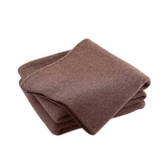 100% Wool Heavyweight Blanket - Natural Brown