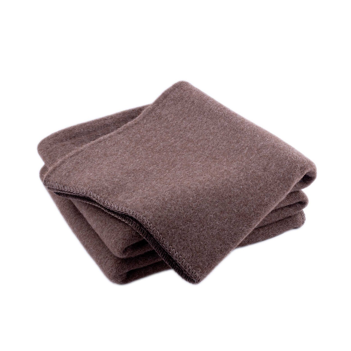100% Wool Heavyweight Blanket - Natural Brown