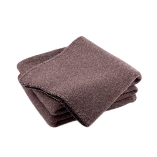 100% Wool Heavyweight Blanket - Natural Brown
