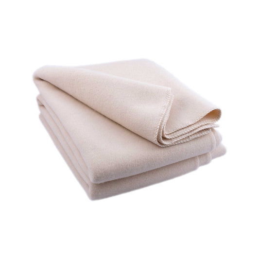 100% Wool Heavyweight Blanket - Natural White