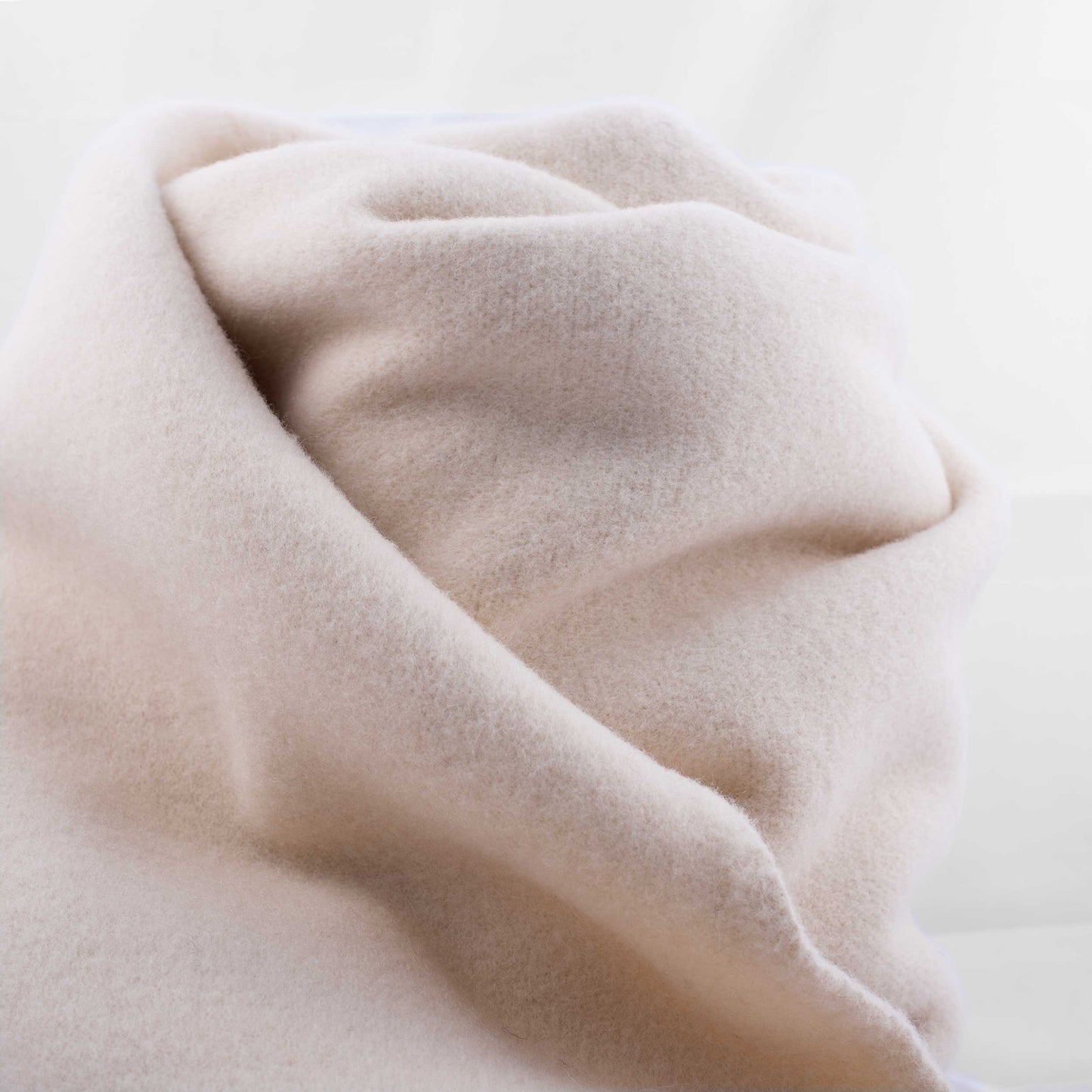 100% Wool Heavyweight Blanket - Natural White