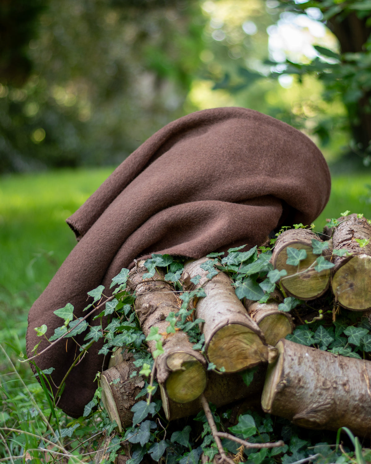 100% Wool Heavyweight Blanket - Natural Brown