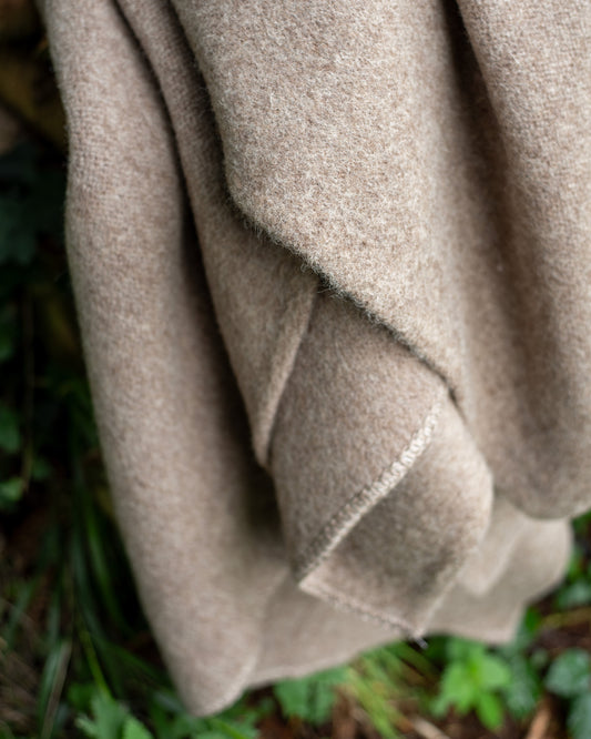 100% Wool Heavyweight Blanket - Natural Greige