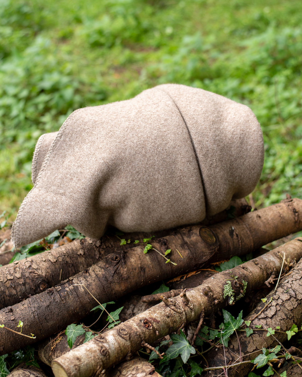 100% Wool Heavyweight Blanket - Natural Greige