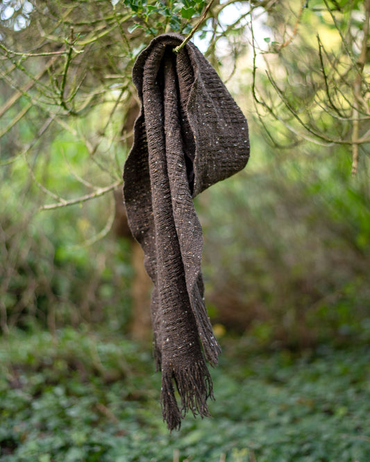 Handwoven Wool Scarf - Donegal Merino Tweed