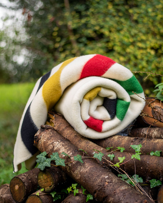 Pure Wool Blanket - Rainbow