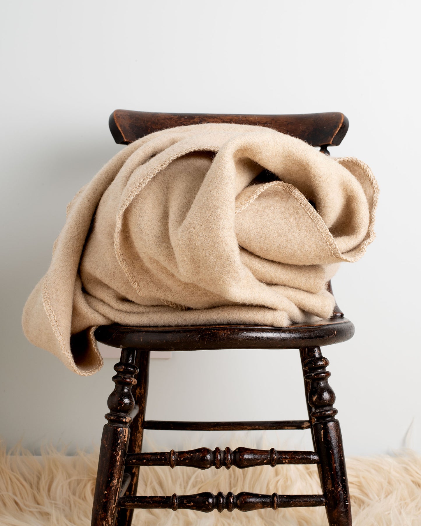 Pure Sheep's Wool Blanket- Natural Beige