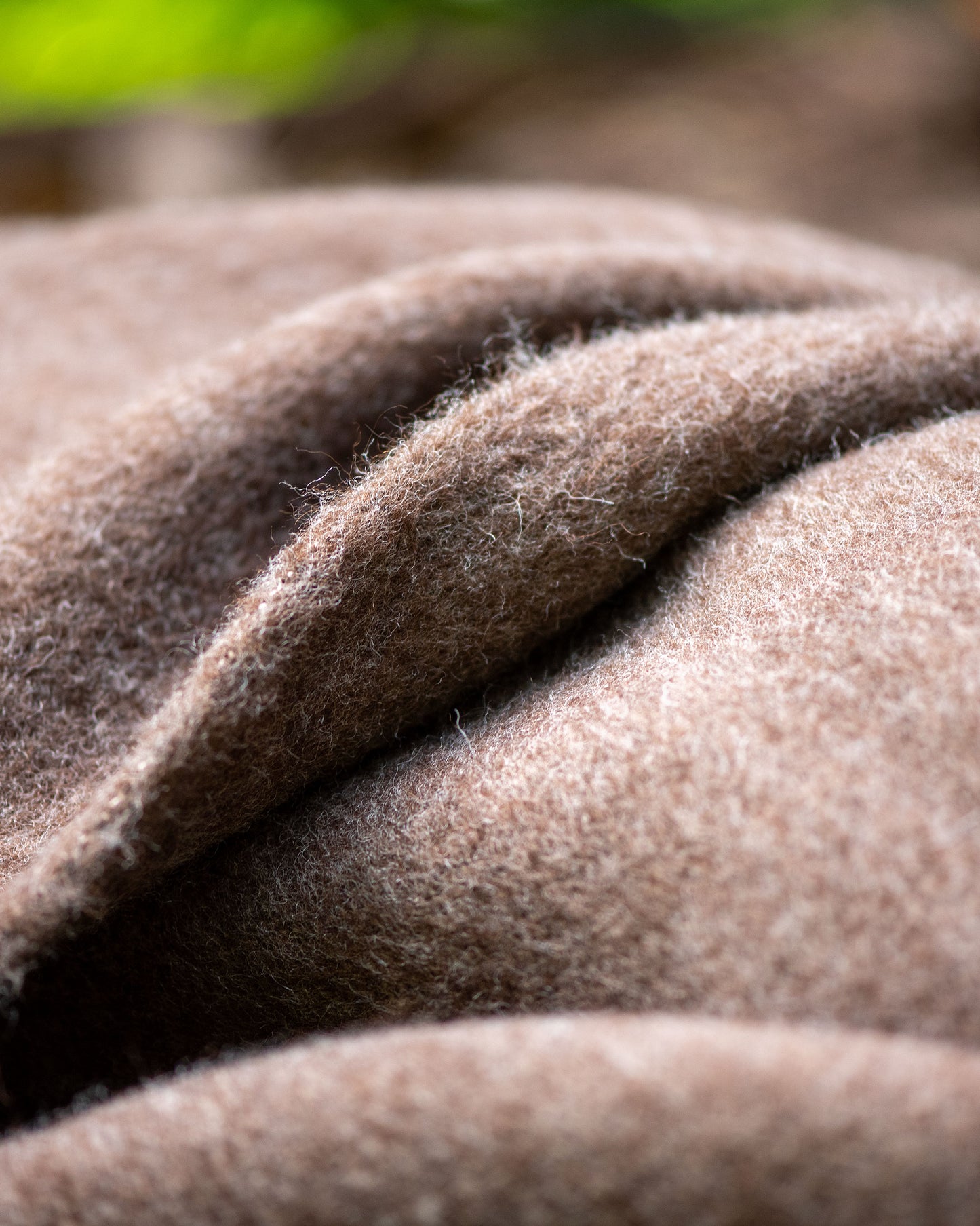 Pure New Wool Heavyweight Blanket - Natural Brown